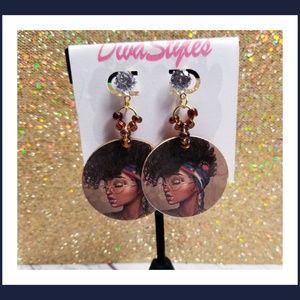 Beautiful Scarf Lady Earrings